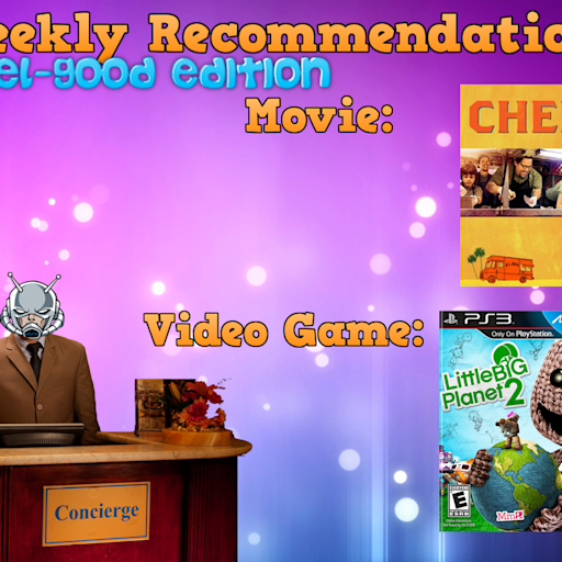 Recommendation screen: Text and saturated graphics